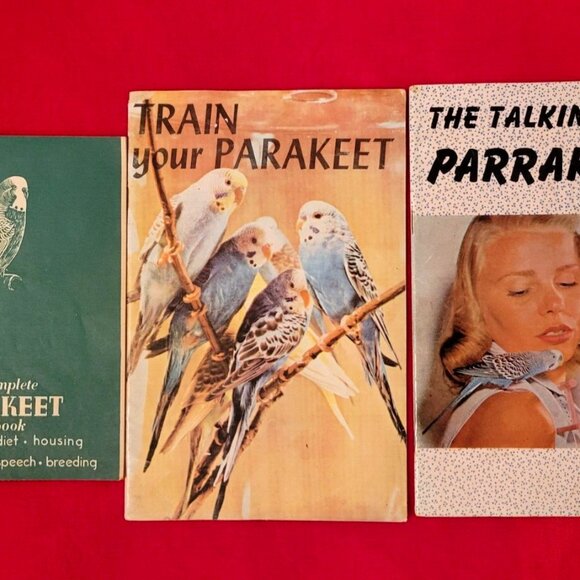 PARAKEETS Bird Pet Booklet Lot of 3 from 1950s Parrakeets Read Description - Picture 1 of 6